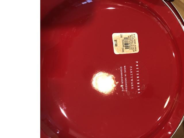 Pottery Barn Red Plate Set In Cary Wake County North Carolina