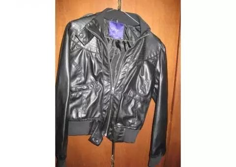 girls faux leather jacket